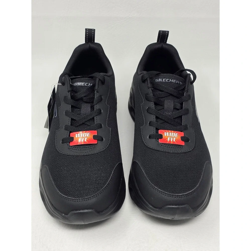 Skechers Glide-Step Men 8.5 Wide Fit Black Sneakers 66733WMCBBK Memory Foam New